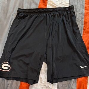 Nike Men's Black Georgia Bulldogs lightweight Athletic Shorts size XXL